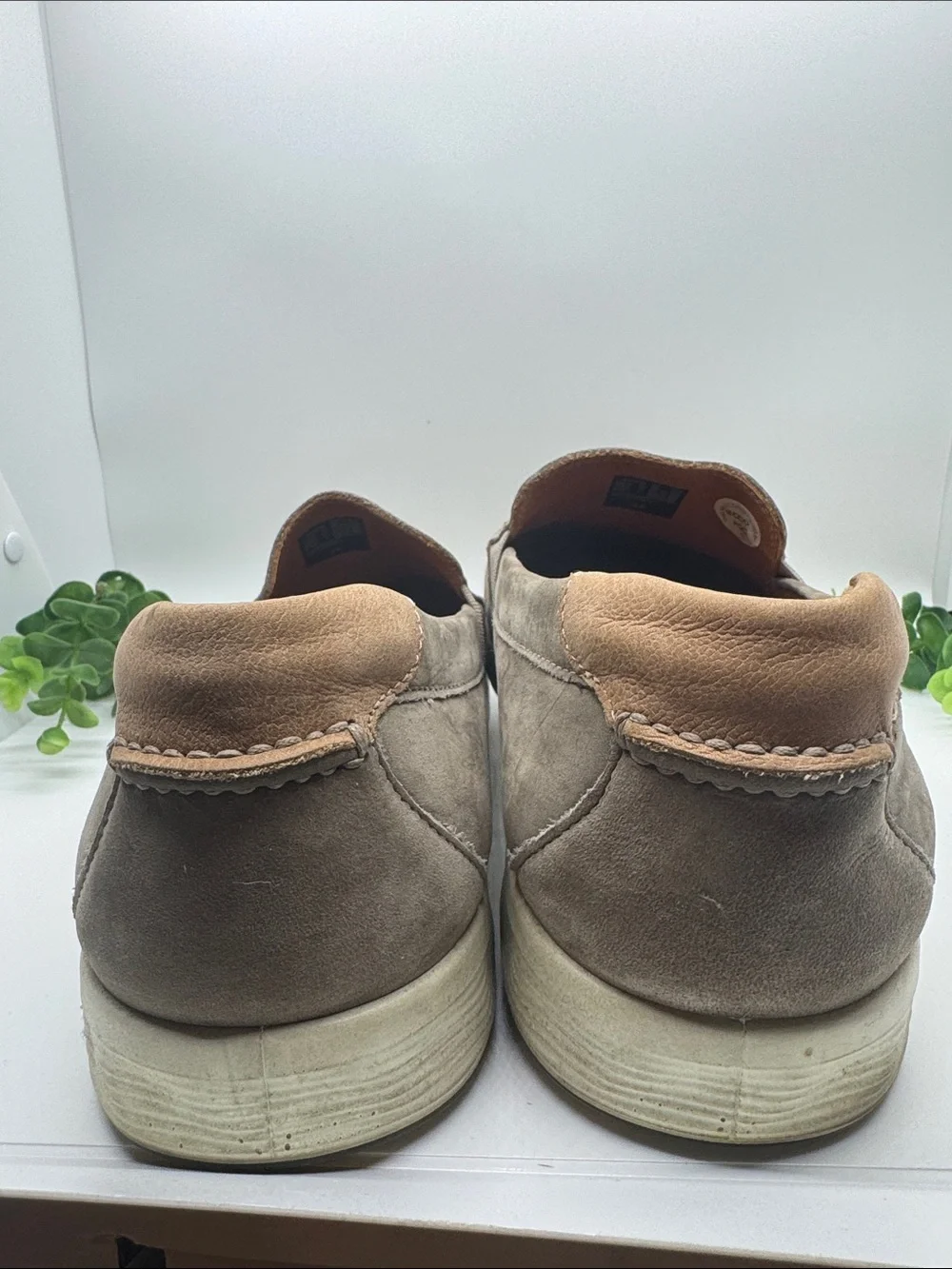 ECCO S Lite Moc Men's Nubuck Slip-on Moccasin in Grey Size 45 / (11/11.5)
